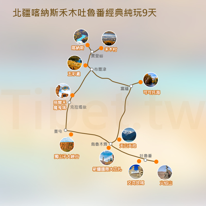 新疆旅遊地圖